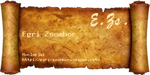 Egri Zsombor névjegykártya