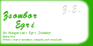 zsombor egri business card